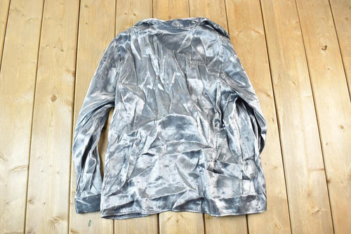 Vintage 90s Metallic Button-Up Shirt - Women's Size S
