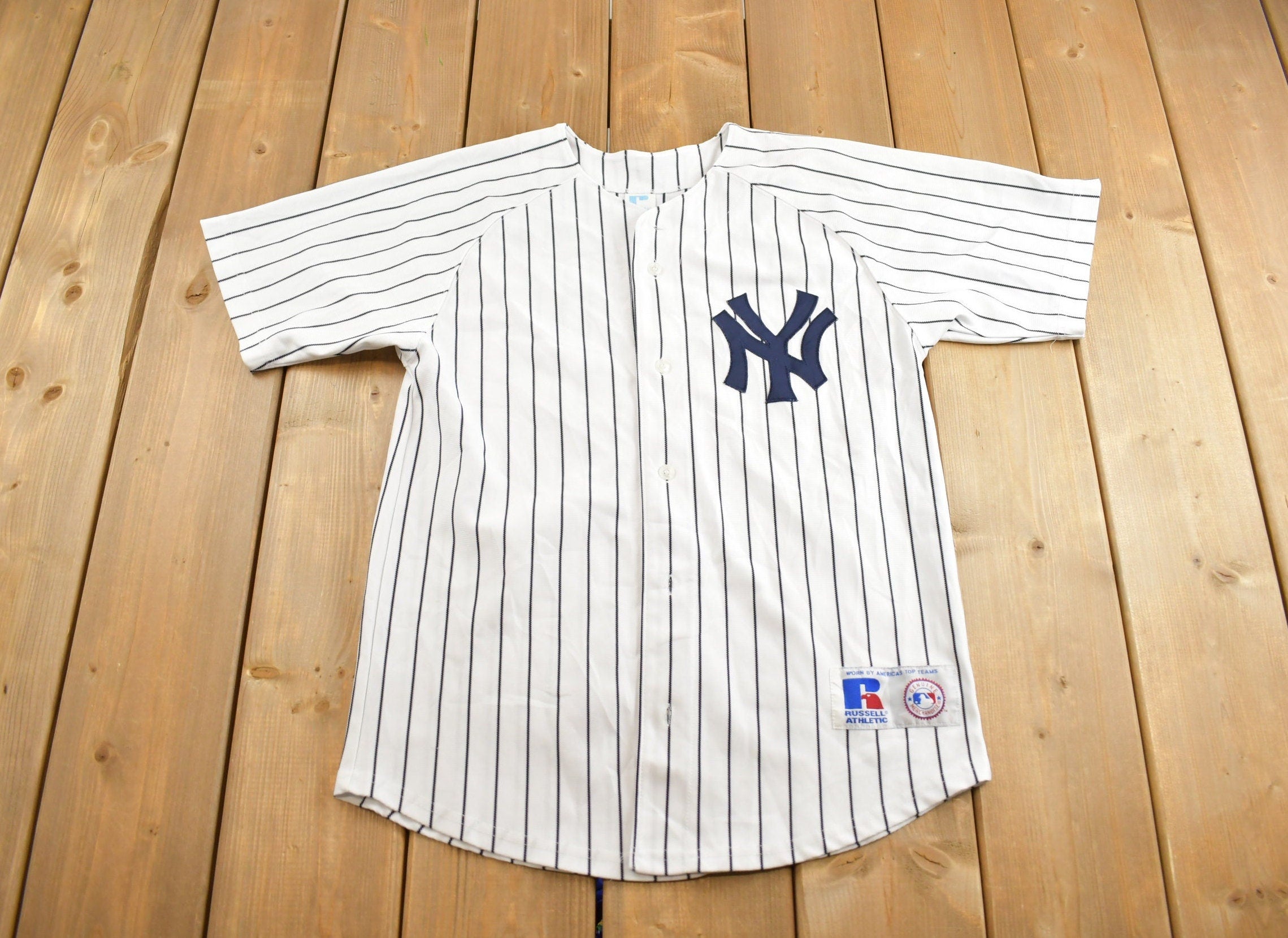 Vintage 2000s New York Yankees Alex Rodriguez Russell MLB Baseball Jersey