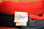 Vintage 1990s Artisans Winter Cardinal AOP Double Collar Button Up Crewneck Sweatshirt Women's L