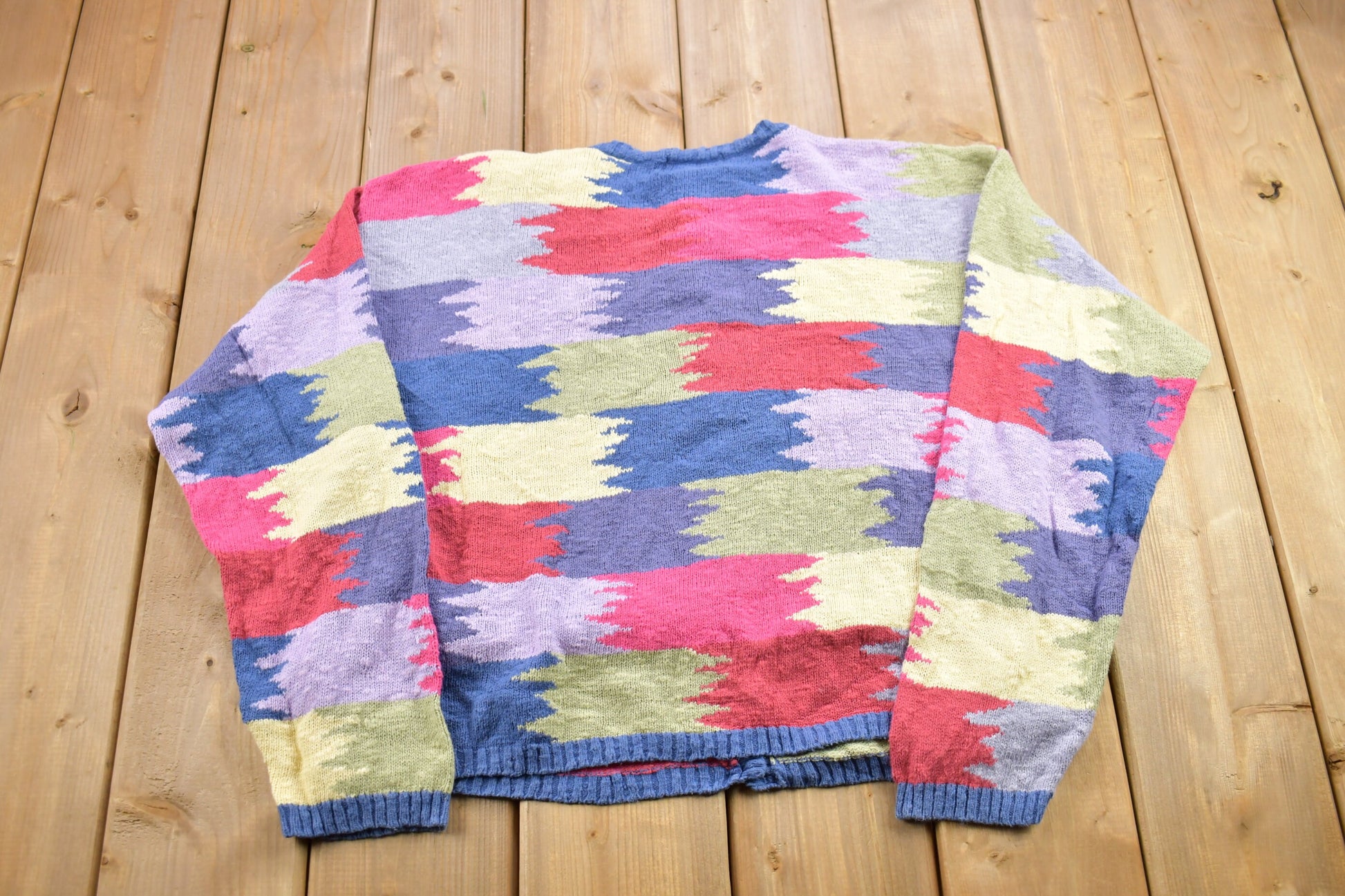 Vintage 1990s Christopher & Banks Knitted Button Up Blazer Sweater