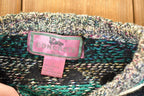 Vintage 1990s Concrete Abstract Striped Pattern Knit Crewneck Sweater Mens L