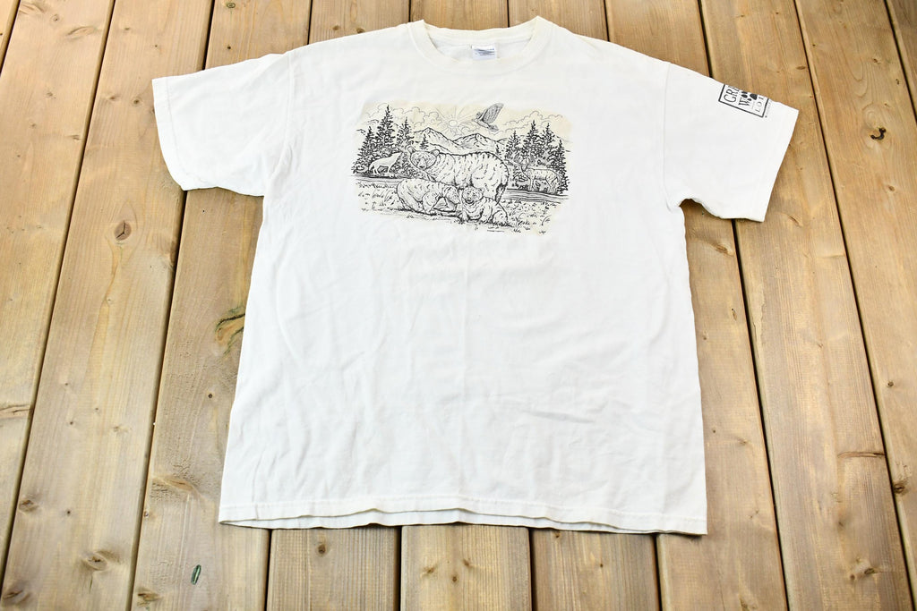Vintage 1990s Great Wolf Lodge Niagara Falls Canada Single Stitch Souvenir Graphic Travel T-Shirt