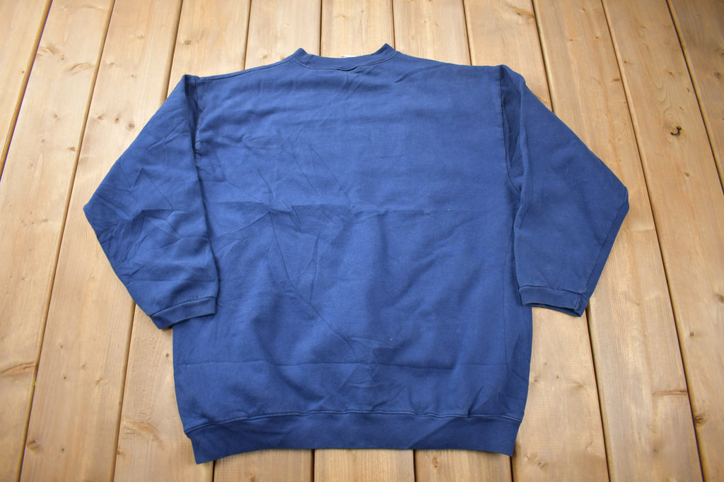 Vintage 1990s Guess University Lacrosse Squad Embroidered Crewneck Sweatshirt