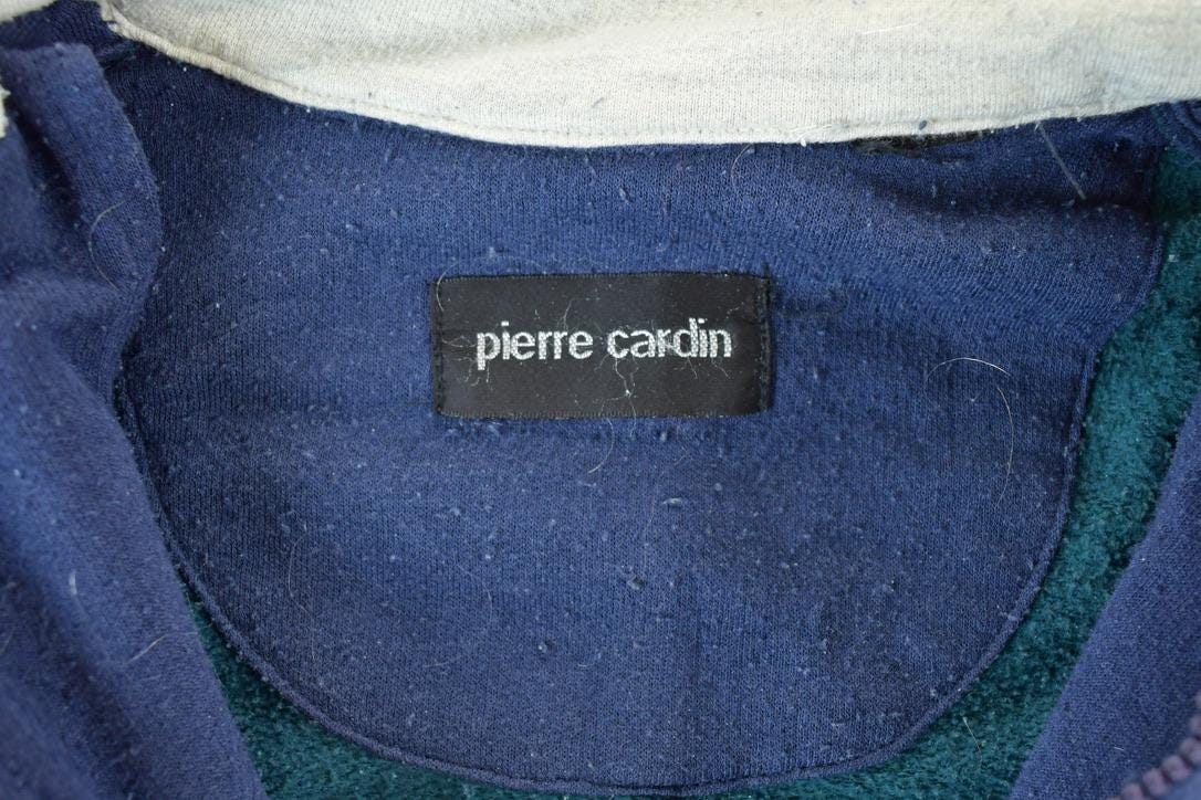 Vintage 1990s Pierre Cardin Crew Neck Zip Up Sweatshirt