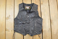 Vintage 1990s Leather Motorcycle Vest Made In USA
