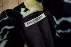 Vintage 1980s Donny Brook Abstract Art Face Graphic Over Coat