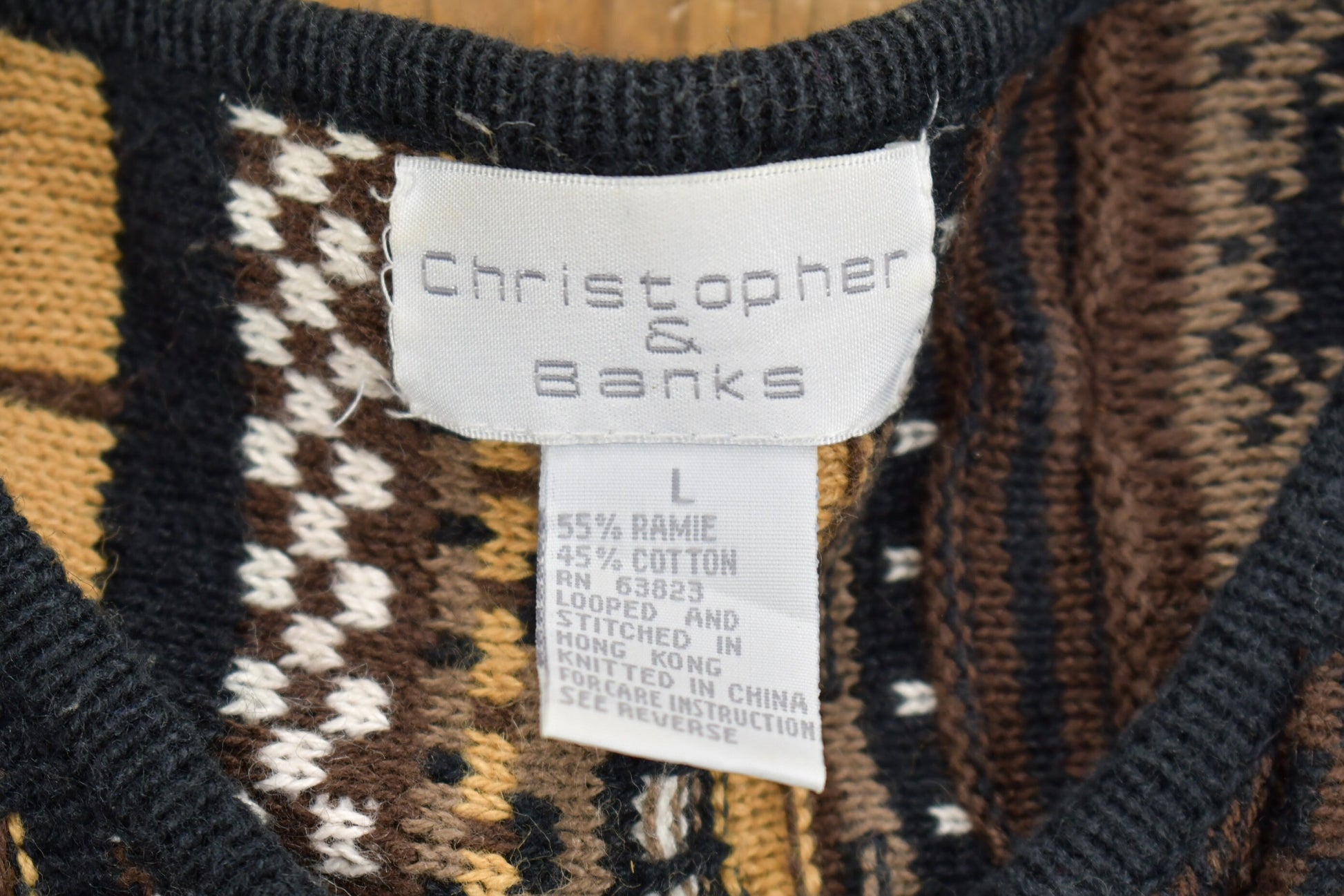 Vintage 1990s Christopher and Banks 3D Knit Cardigan Sweater
