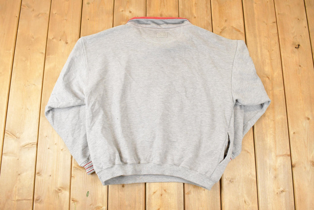 Vintage 1990s Alaska Wilderness Graphic Print Collared Heavyweight Sweatshirt Men's L