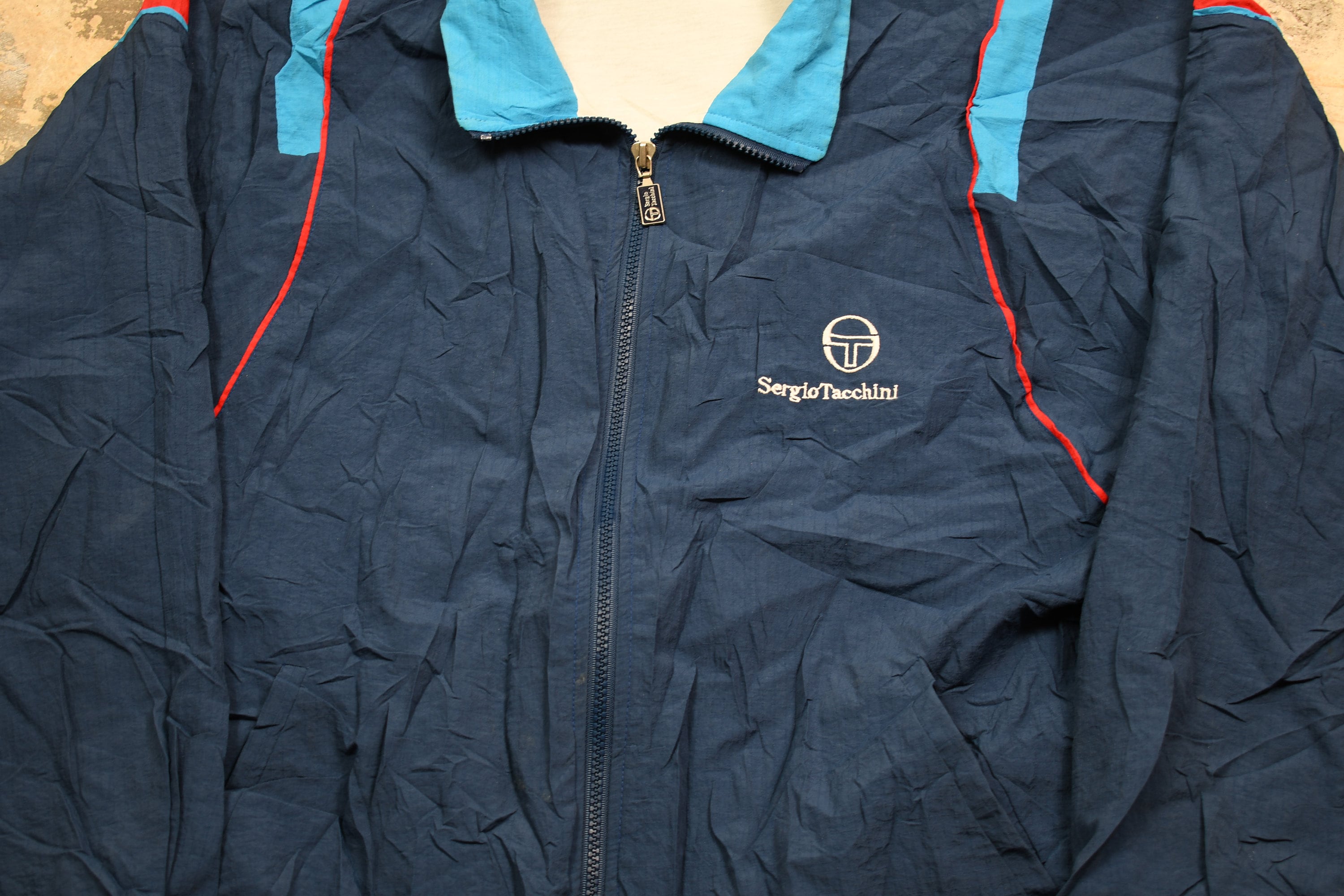 Vintage 1980s Sergio Tacchini Embroidered Windbreaker