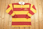 Vintage 1990s Simpson College Rugby Barbarian Collared Sweatshirt