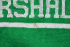 Vintage 1990s Marshall Spellout Varsity Knit Crewneck Sweater - Medium