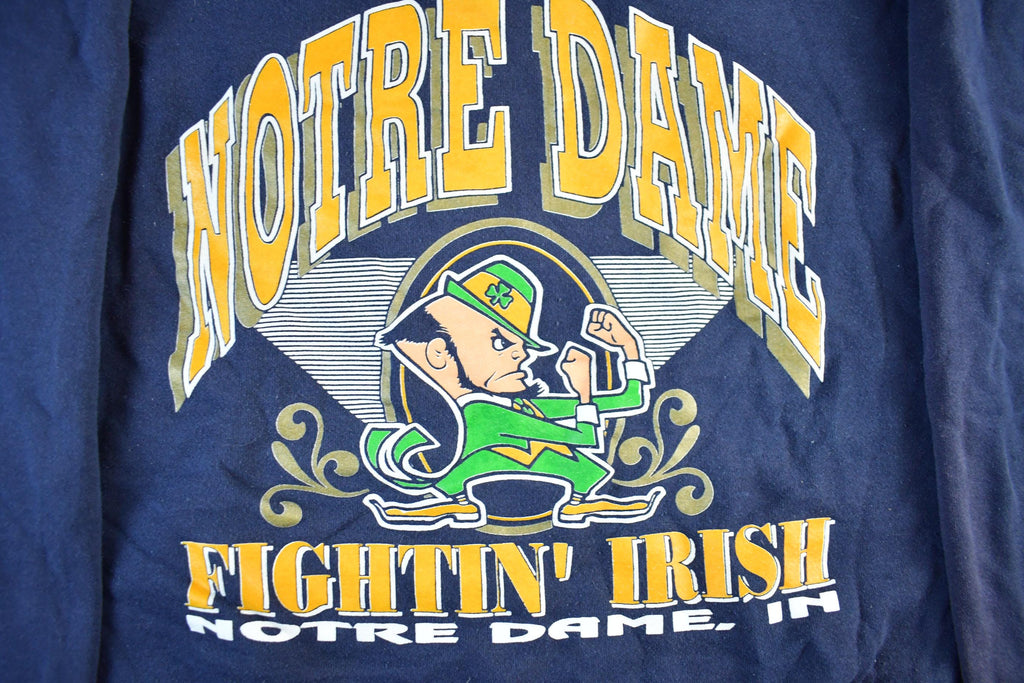 Vintage 1990s University Of Notre Dame Fighting Irish Collegiate Crewneck Sweatshirt Men's Large