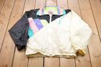 Vintage 1980s Gitano Outerwear Abstract Full Zip Windbreaker Jacket