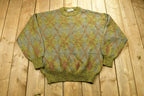 Vintage 1960s Italian Made Argyle Knit Famos Sweater