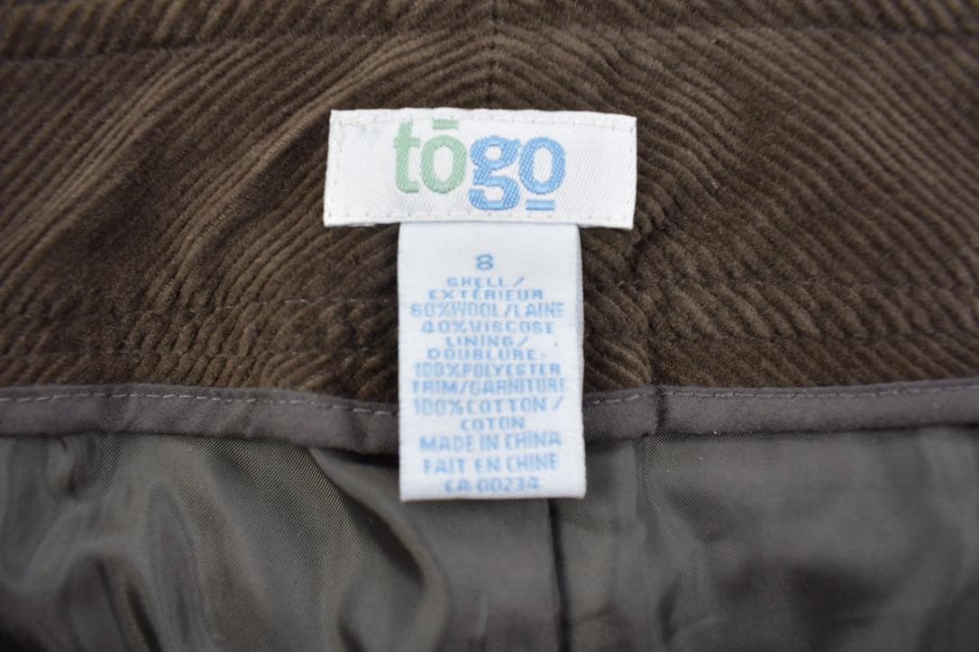 Vintage 1990s Togo Corduroy Skirt Size 8  True Vintage  Vintage Skirt  Retro Style