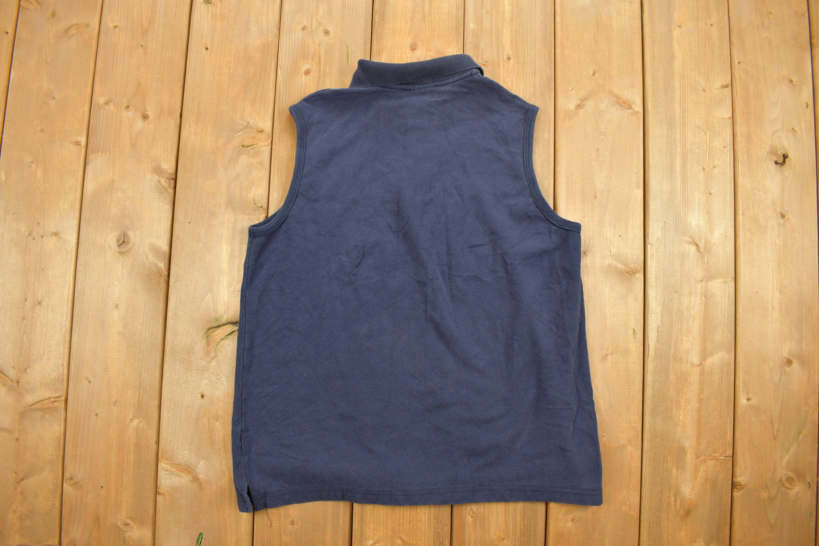 Vintage 1990s Winnie The Pooh Printed Sleeveless Polo Shirt