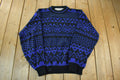 Vintage 1990s McGregor Knit Abstract Pattern Crewneck Sweater Men's Medium