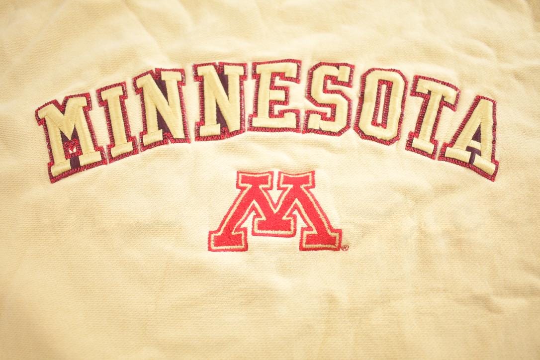 Vintage 1990s Champion Minnesota University Embroidered Crewneck