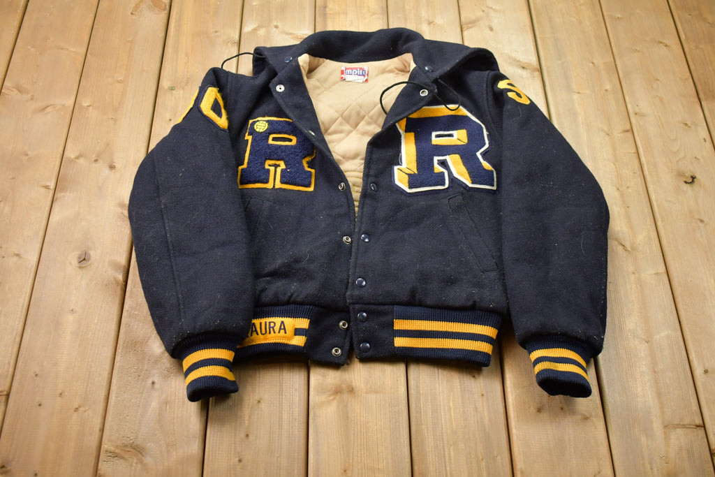Vintage 1980s Ridgeville Volleyball Varsity Jacket