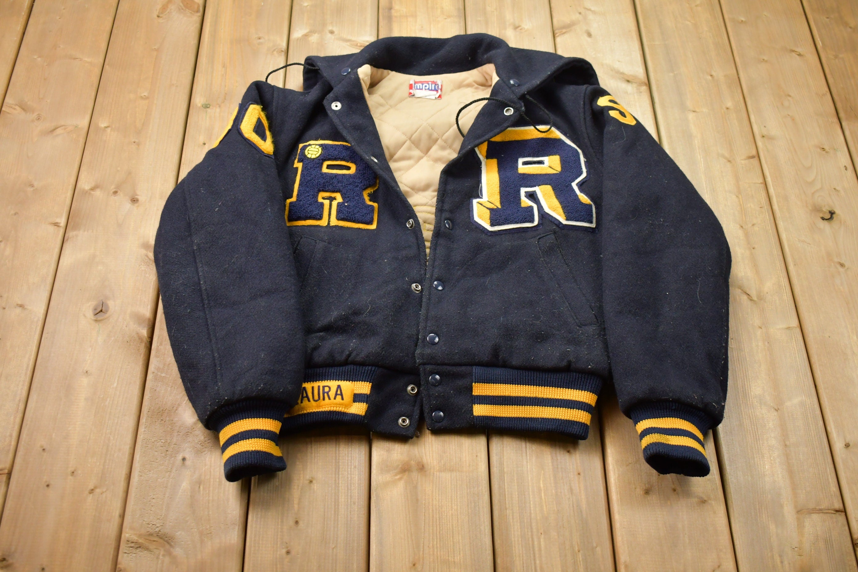 Vintage 1980s Ridgeville Volleyball Varsity Jacket
