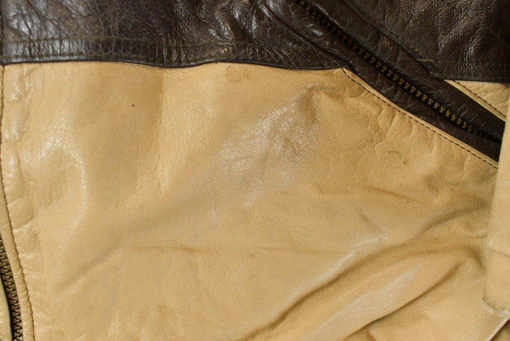 Vintage Y2K Perry Ellis Leather Bomber Jacket Men's 2XL
