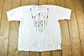 Vintage 1990s Painted Flowers Single Stitch T-Shirt