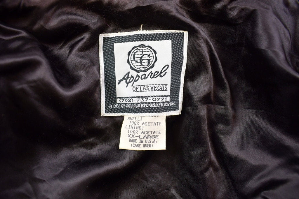 Vintage 1980s Hollywood Casino Las Vegas Satin Bomber Jacket