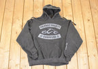 Vintage 1990s Orange Choppers Graphic Print Hoodie Sweatshirt Men's L