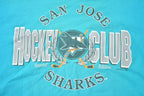 Vintage 1991 San Jose Sharks Hockey Club NHL Graphic T-Shirt