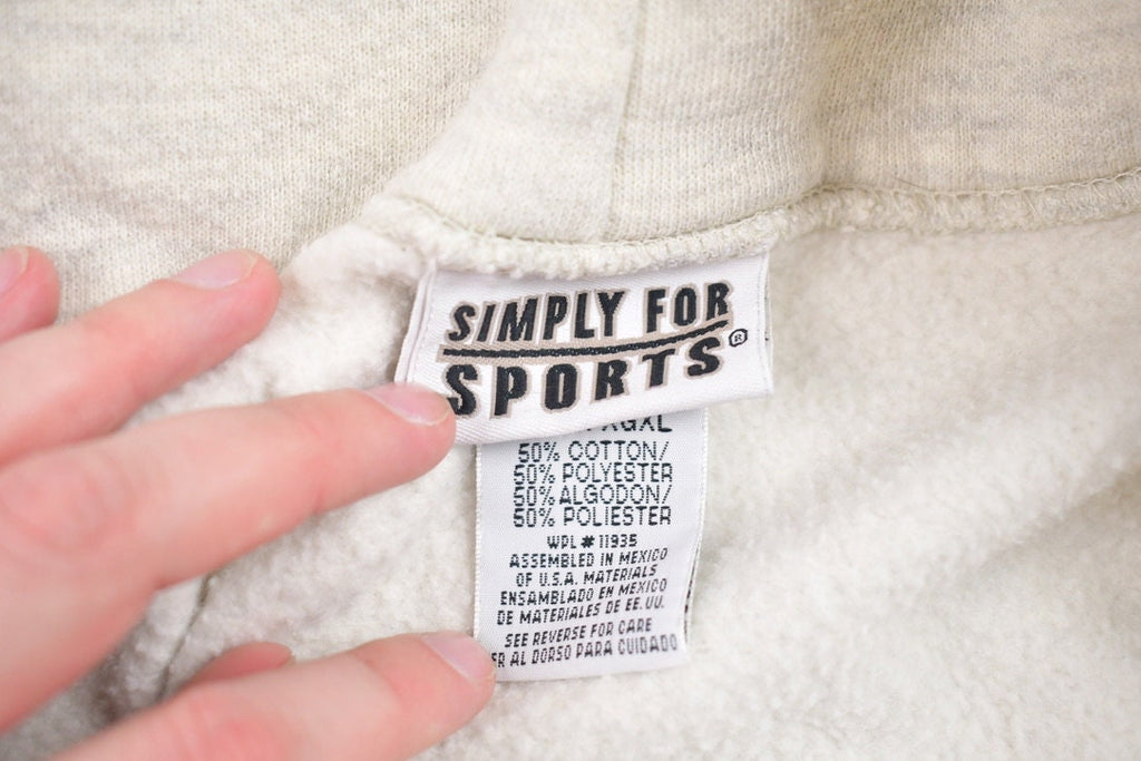 Vintage 1990s Blank White Zip Up Hoodie / 90s Zip Up Hoodie / Made In USA / Essential / Streetwear / 90s Blank / Blank Hoodie / Vintage Zip