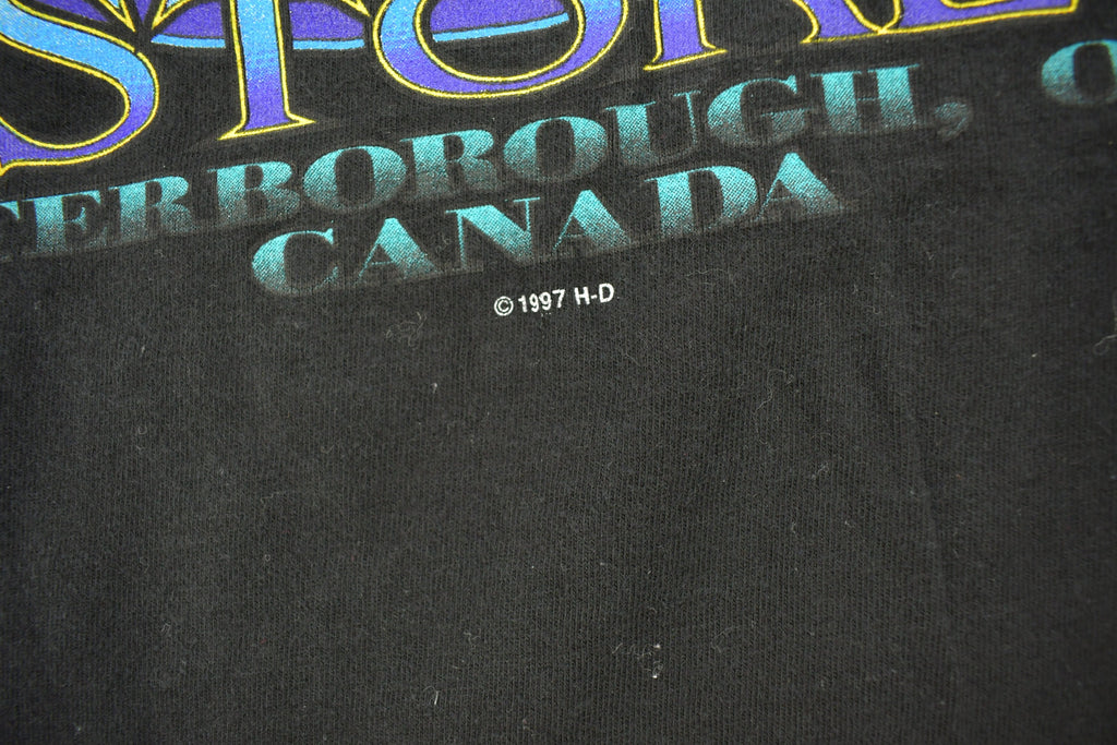 Vintage 1997 Harley Davidson Spanky's Harley Store Peterborough Canada T-Shirt