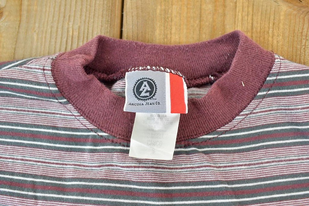 Vintage 1990s Youth Arizona Jeans Souvenir Single Stitch Striped T-Shirt