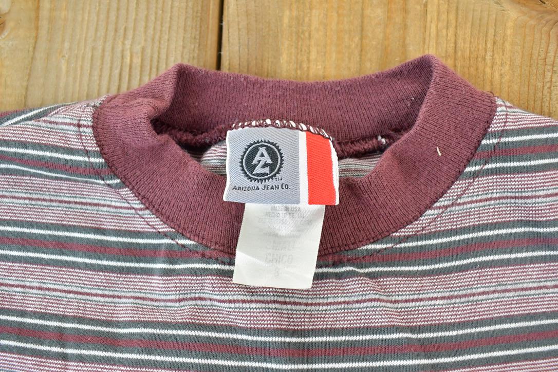 Vintage 1990s Youth Arizona Jeans Souvenir Single Stitch Striped T-Shirt