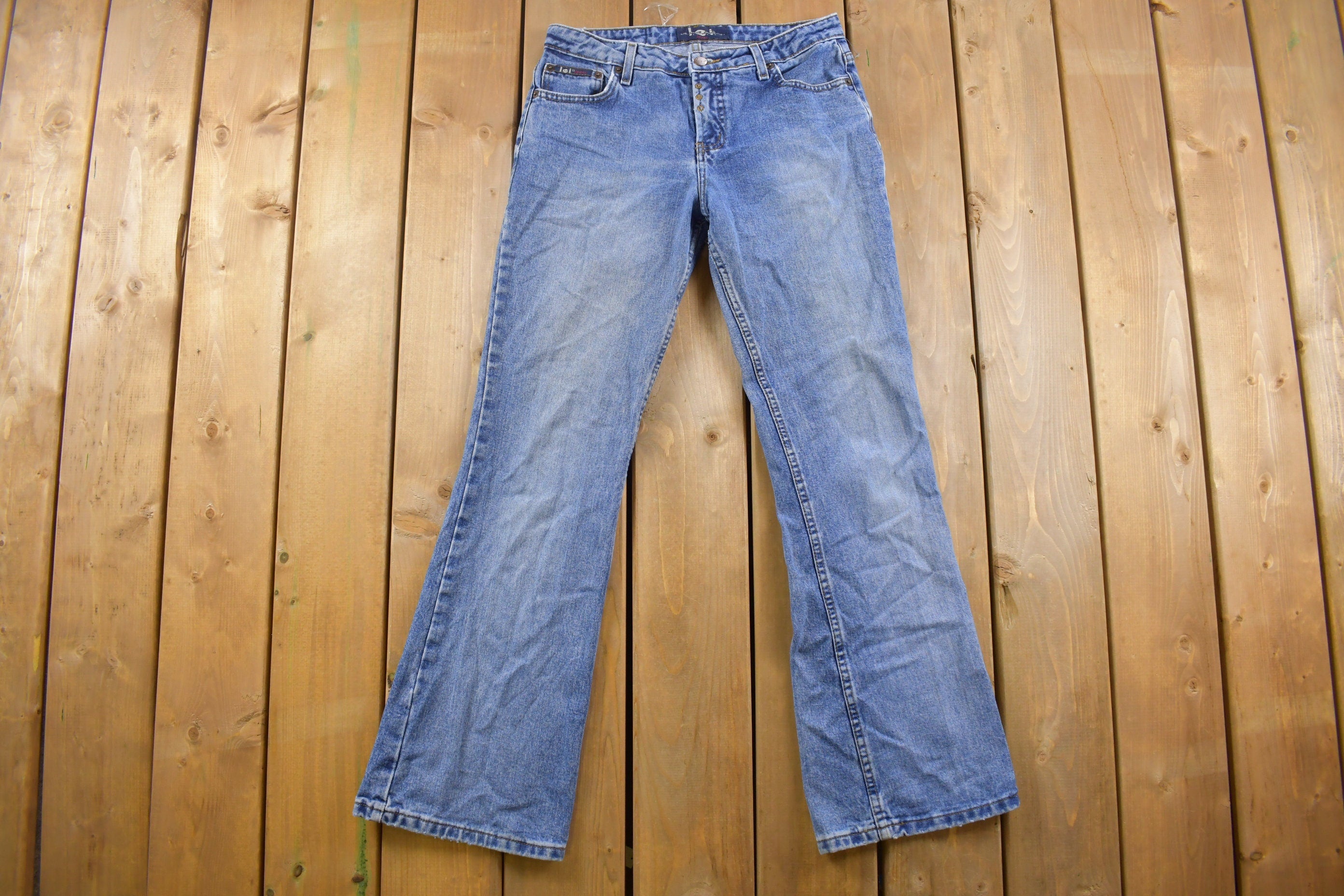 Vintage 1990s L.E.I Blue Denim Flared Jeans 30 x 30