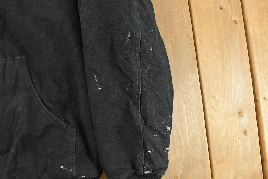 Vintage 1990s Carhartt Distressed Canvas Hooded Jacket Men's Large Tall
