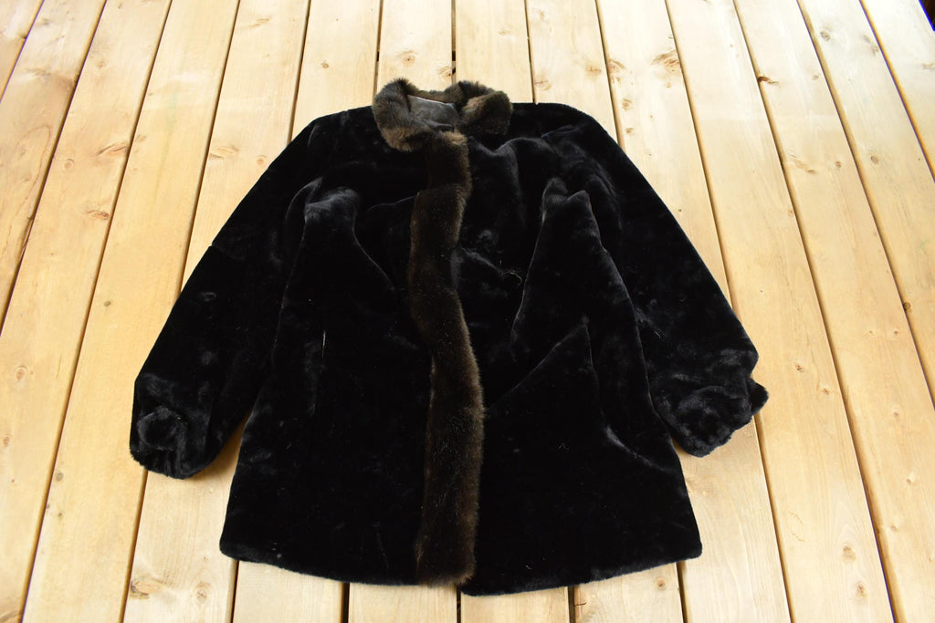 Vintage 1970s Sheered Beaver Fur Coat Women's Small