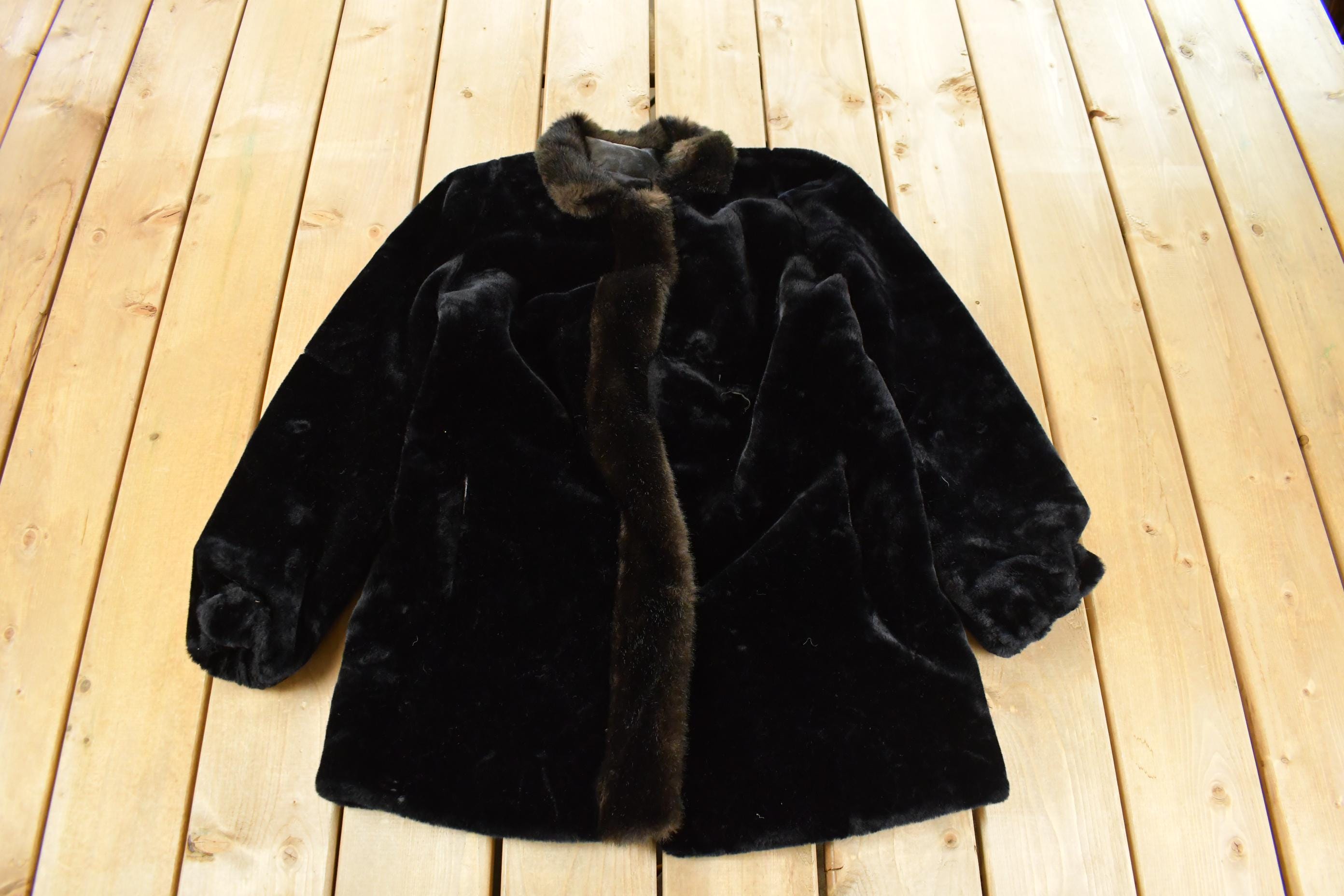 Vintage 1970s Sheered Beaver Fur Coat Women's Small