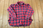Vintage 1990's Palermo Plaid Button Up Western Shirt Made In USA