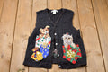 Vintage 1990s Arriviste Cute Dog Embroidered Knitted Vest
