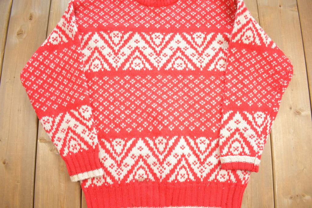 Vintage 1980s Marsh Landing Knit Crewneck Sweater