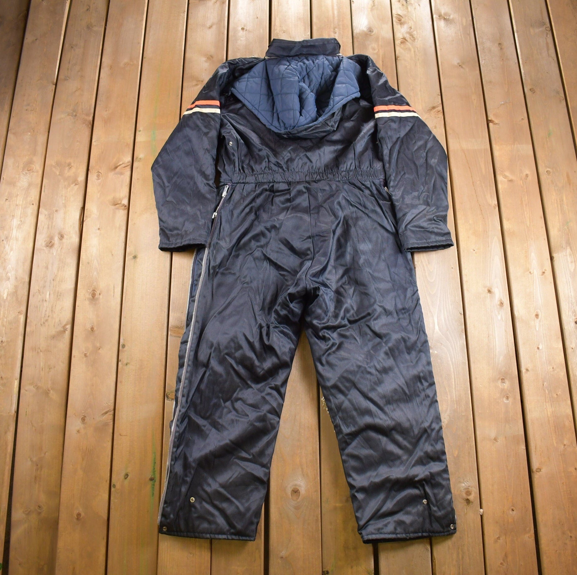 Vintage 1980s Work Wear Brand Insulated Jumpsuit / Vintage Coveralls / Workwear / Distressed Workwear / One Piece Work Suit / Made In USA