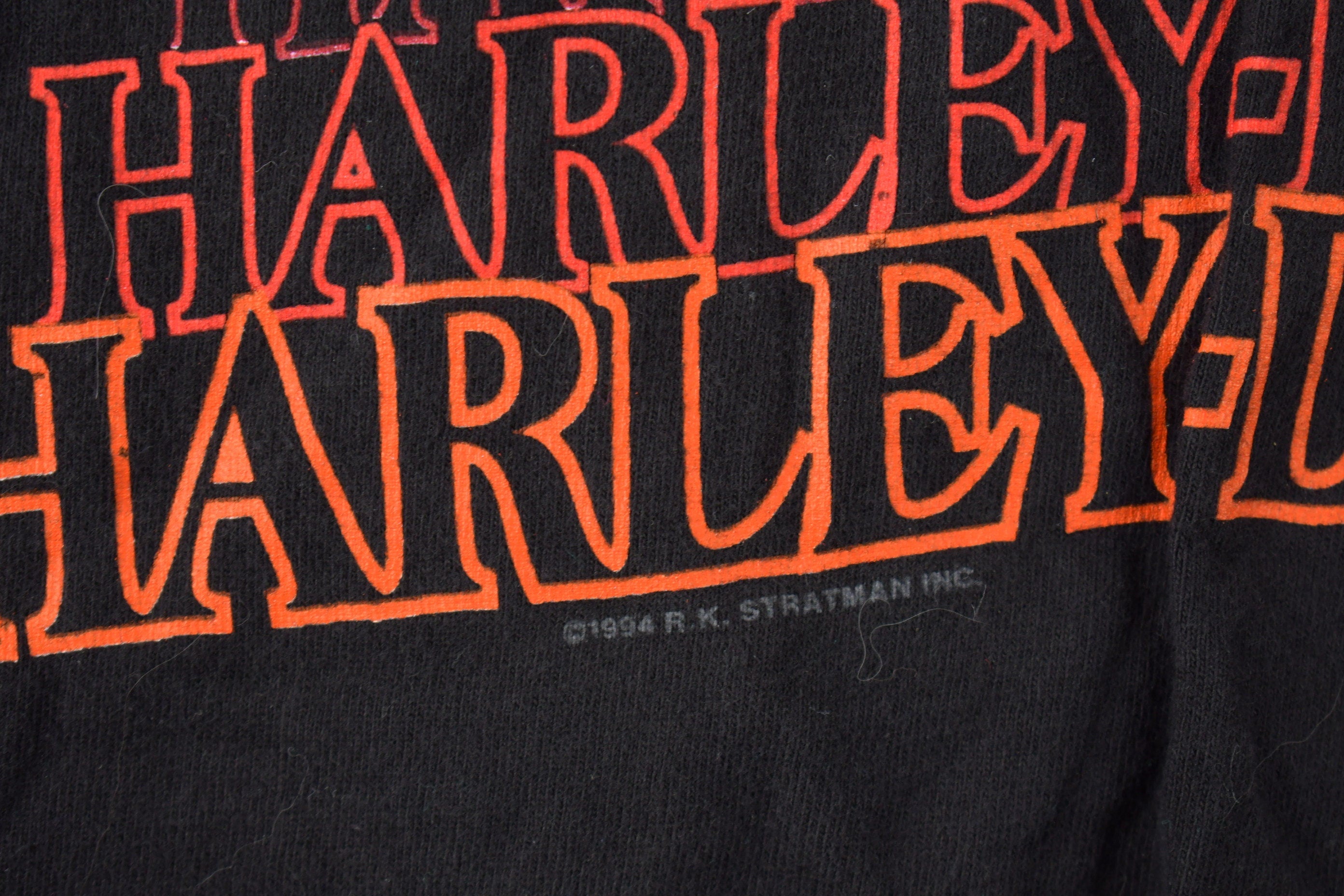 Vintage 1994 Harley Davidson Motorcycles Syracuse New York Single Stitch Graphic T-Shirt Made In USA