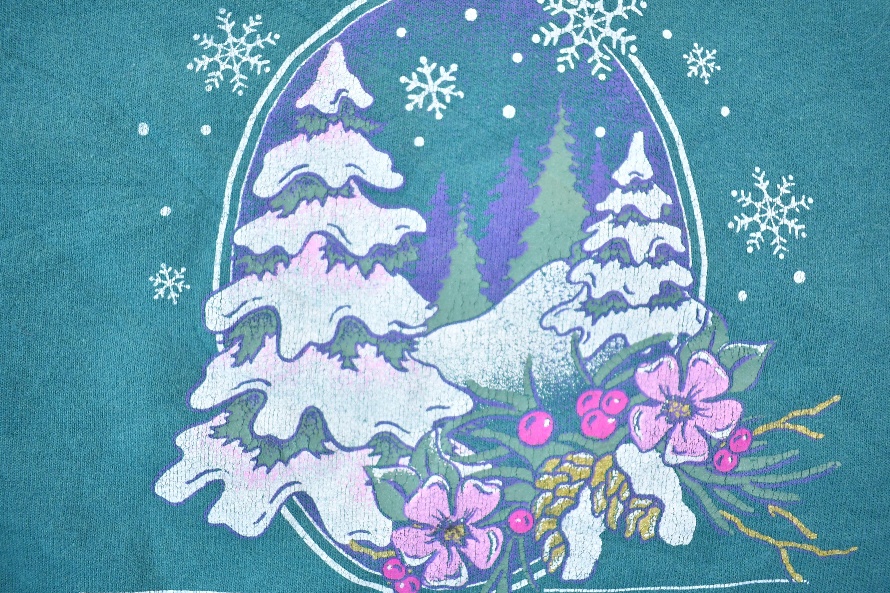 Vintage 1990s Minnesota Winter Wonderland Crewneck Sweatshirt / 90s Crewneck / Souvenir Sweater / Streetwear / Travel And Vacation