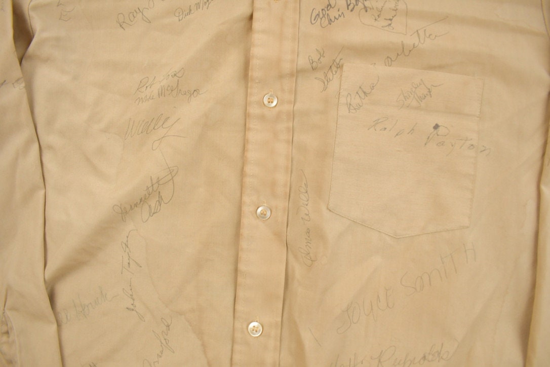 Vintage 1990 Matt Andrews Signed All Over Button Up Shirt