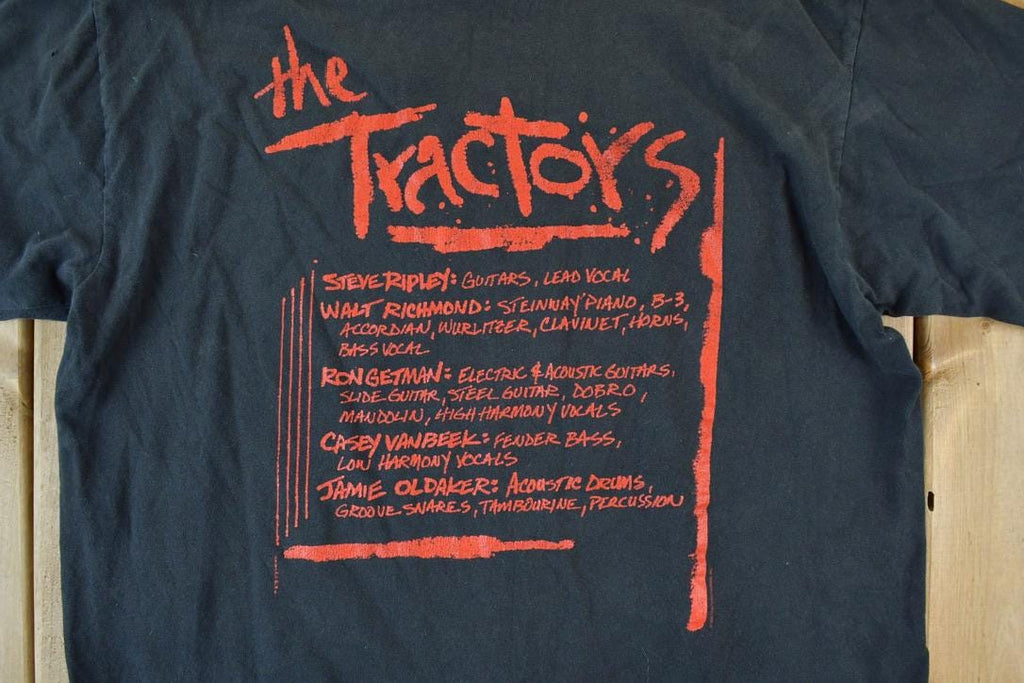 Vintage 1990s The Tractors Tour Band T-shirt  Band Tee  Single Stitch  Made in USA  Music Promo  Premium Vintage
