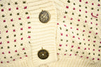 Vintage 1990s United States Sweaters Cardigan Sweater  Vintage Cardigan  Button Up  Size Medium  Embroidered  Made In USA