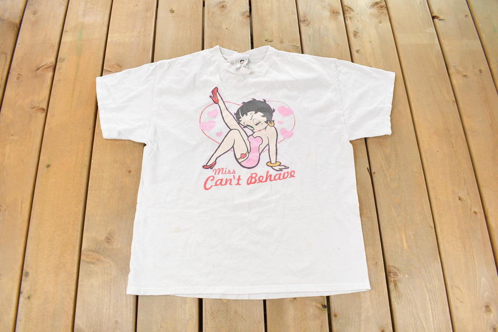 Vintage 1990s Betty Boop Can't Behave Cartoon Promo T-Shirt Men's Large