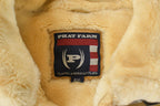 Vintage 1990s Phat Farm Faux Shearling Suede Leather Jacket Men's 4XL