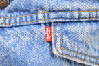 Vintage 1980s Levi's Sherpa Jacket Light Wash Denim