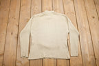 Vintage 1990s Elite Blank Knitted Mock Neck Sweater